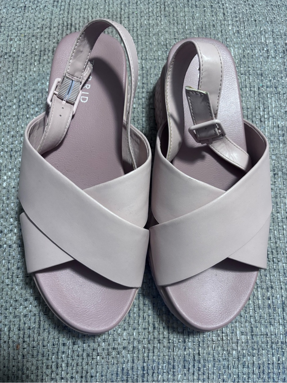 torrid Pale Pink Crisscross Slingback Sandals